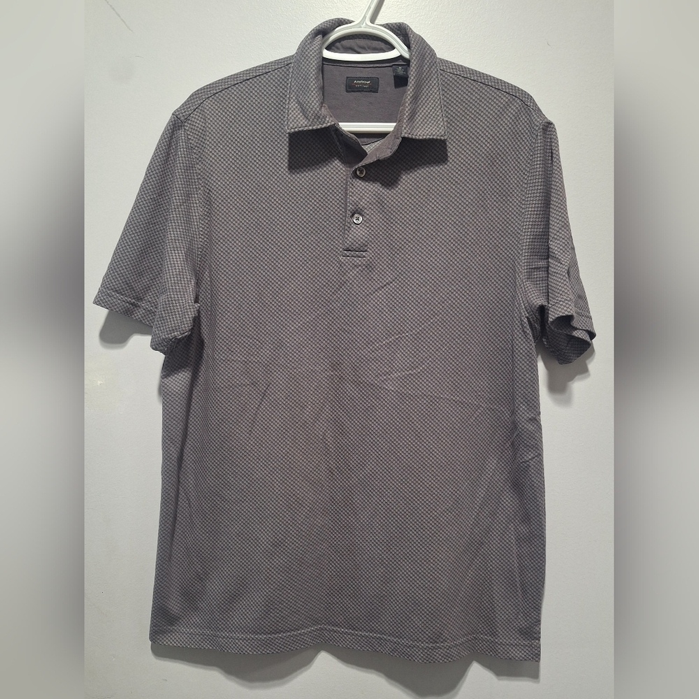 Men's Gray Polo Shirt Med